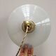 Vintage suspension lamp in white opaline
