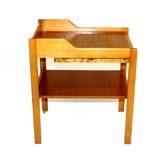 Teak and beech bedside table, C.A. Acking, Bodafors, Sweden, 1959