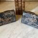 Pair of Portoro marble bookends