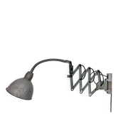 Lampe murale à ciseaux à col de cygne industriel gris d'Elektroinstala, années 1960.