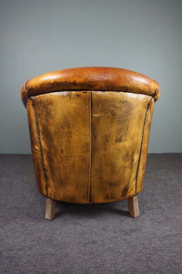 Sheep leather club chair