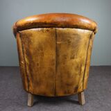 Sheep leather club chair