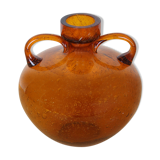 Biot's orange glass vase with orange coves
