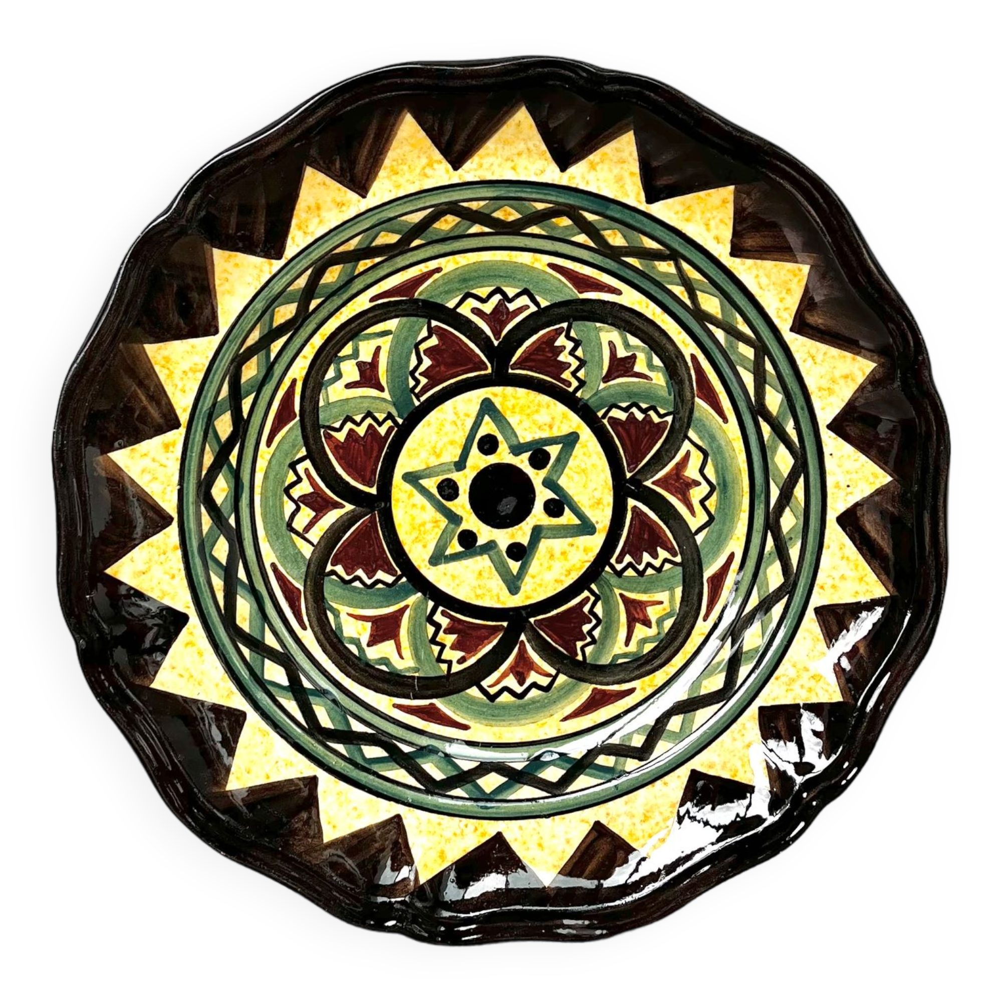 Decorative plate Faïencerie St Jean de Bretagne 1960