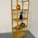 Large woven rattan bookshelf designed in the 1970s.