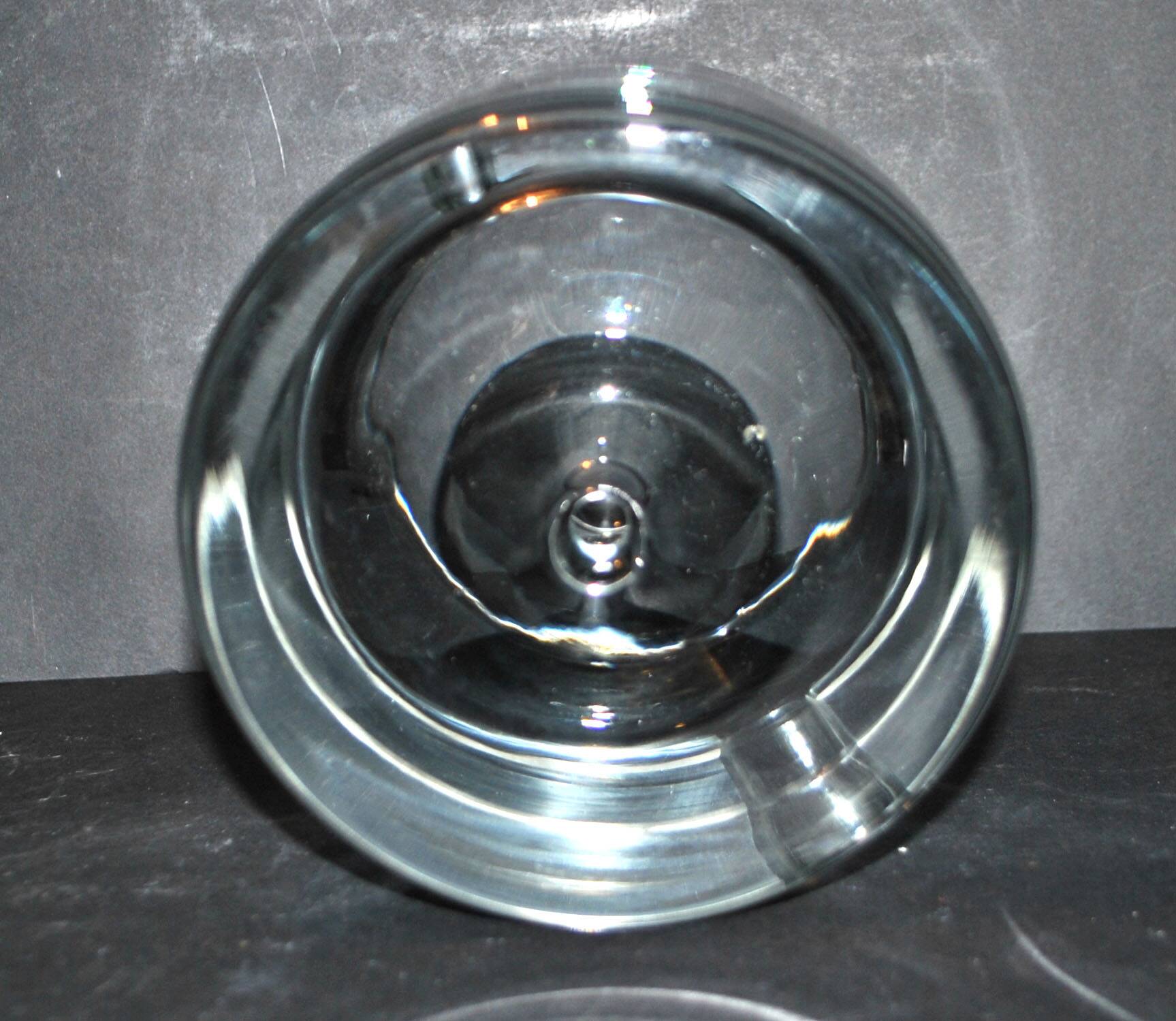 Design ashtray in blown glass krosno poland art verrier poland