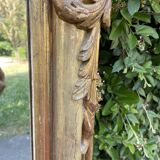 Old Louis XV style mirror in wood and gilded stucco. Napoleon III
