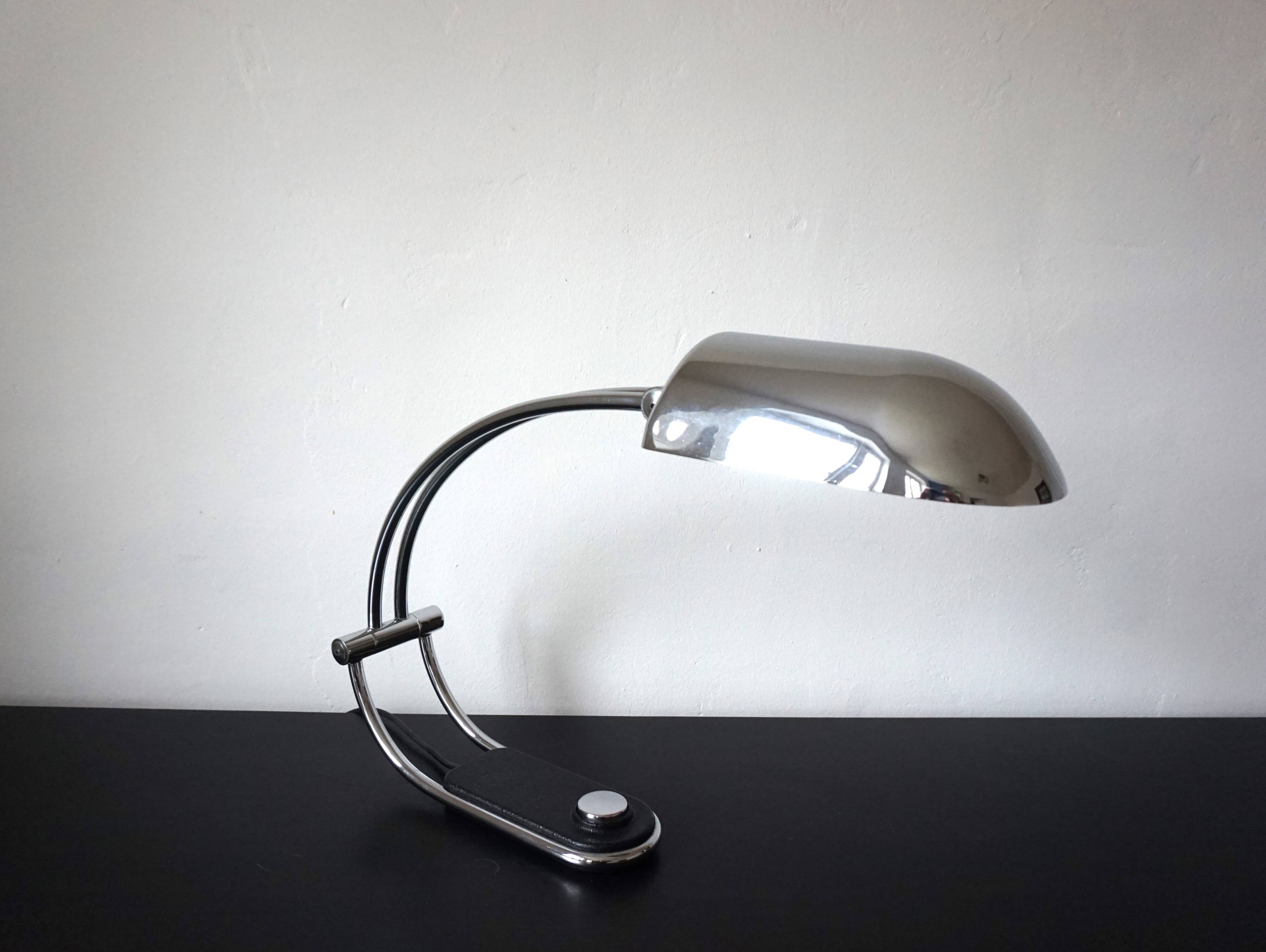 Hillebrand chrome table lamp by Egon Hillebrand