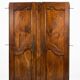 Paire de portes de placard style Louis XV en merisier massif