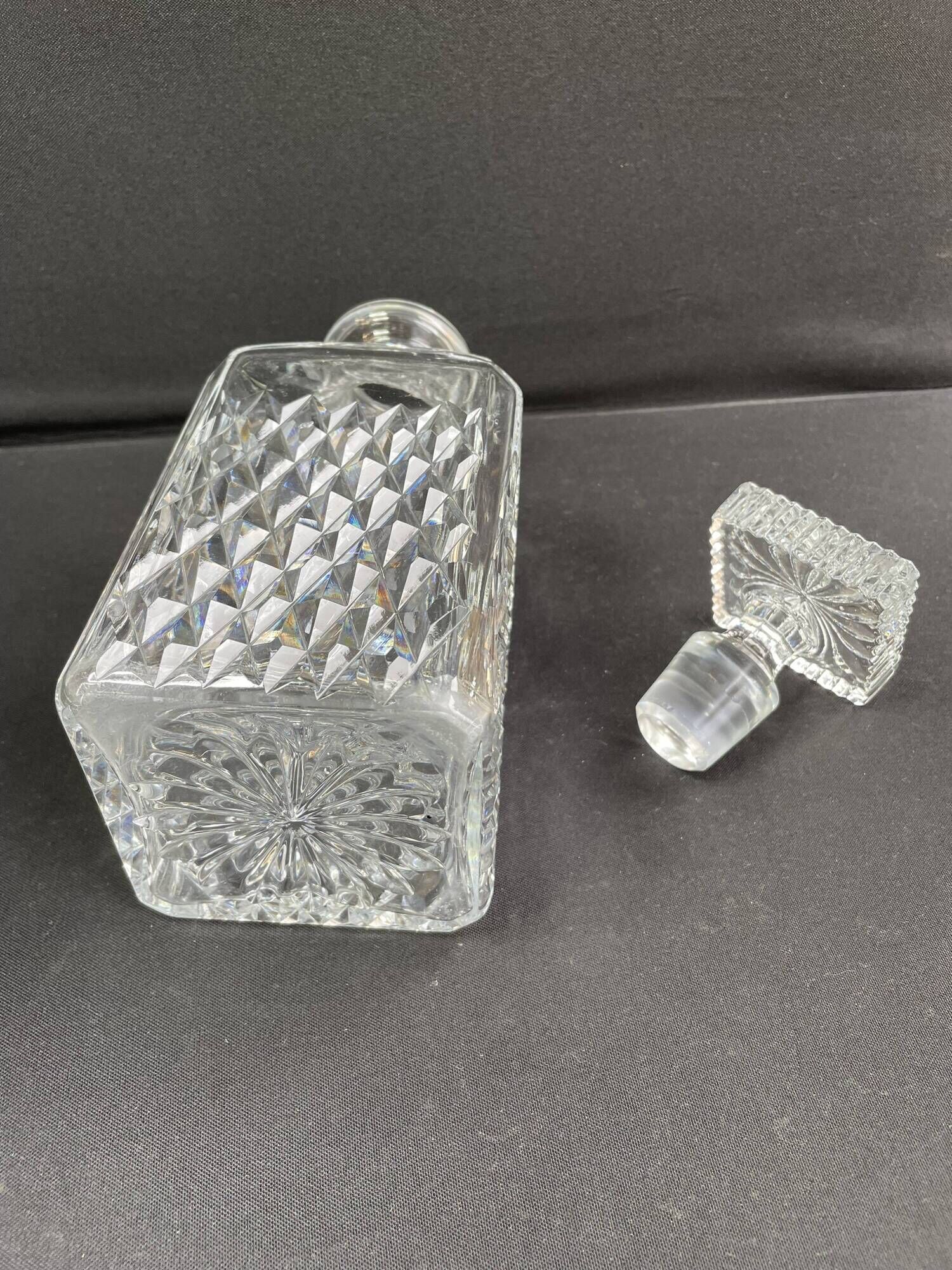 Baccarat - whisky carafe (1) - modern mid-century - cut crystal - model burgos