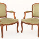 4 fauteuils de style louis xv