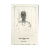 Lithograph offset of a drawing, Alberto Giacometti 1975