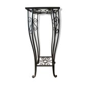 Wrought iron plant holder shelf