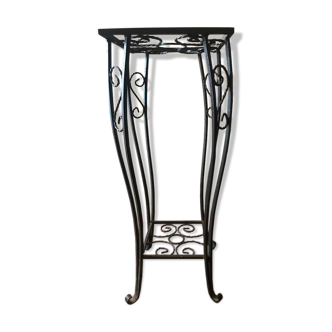 Wrought iron plant holder shelf