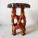 Biomorphic stool in carved wood – Vintage organic work from the 1960s.