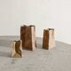 Set of Three Finnish Mid Century Tapio Wirkkala "Paper Bag" Vases, 1970s