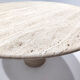 Contemporary Italian Travertine Dining Table in Beige