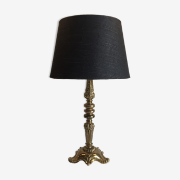Lamp solid brass and fabric