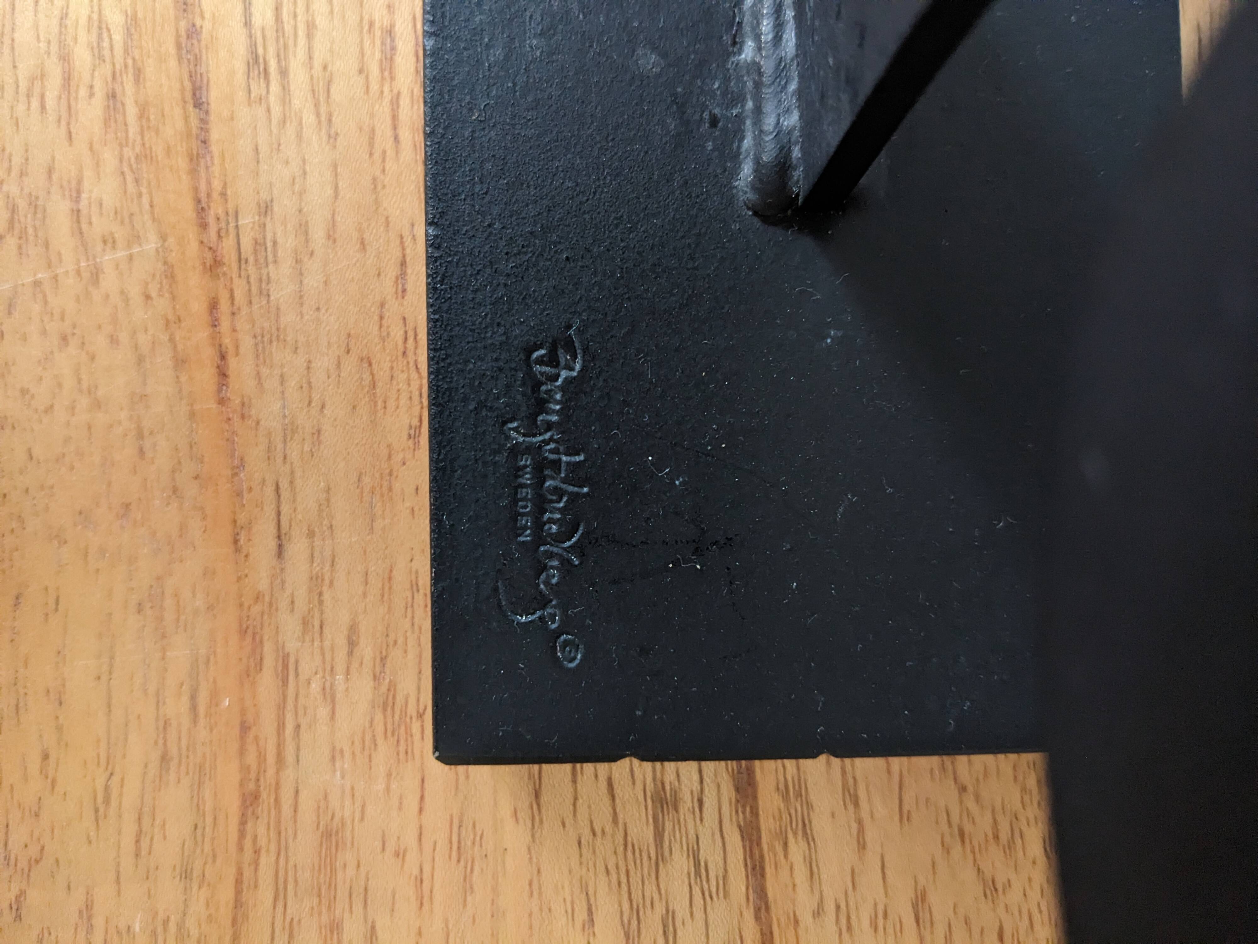 Wrought iron candlestick - height 53 cm