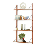 Danish teak shelving unit, set of 4 shelves, 1970s