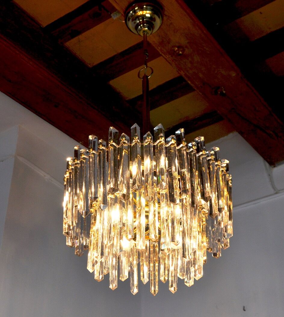 Venini chandelier for Carmer, 2 levels Italy 1970