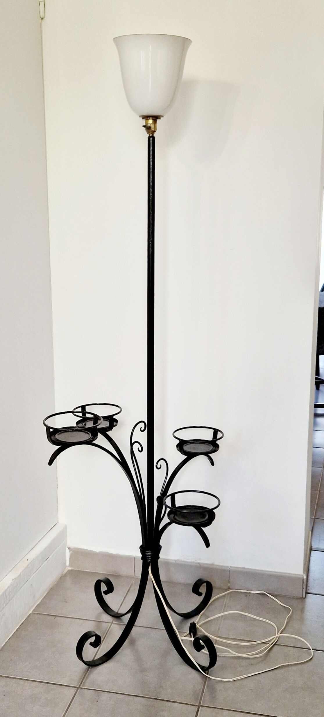 1950s metal floor lamp
