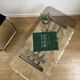 Smoked glass coffee table and chrome base by Yves Boutboul