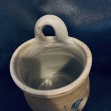 Handmade pot 14cm old vintage pottery flower decor wall hanging or to place on a beautiful piece of furniture