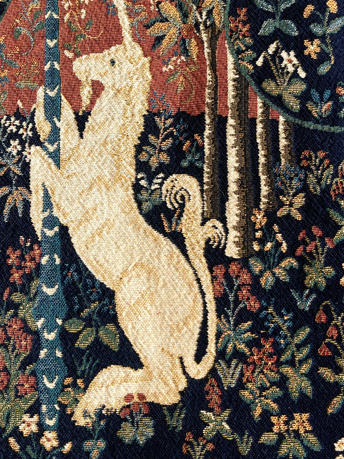 Wall tapestry panel.