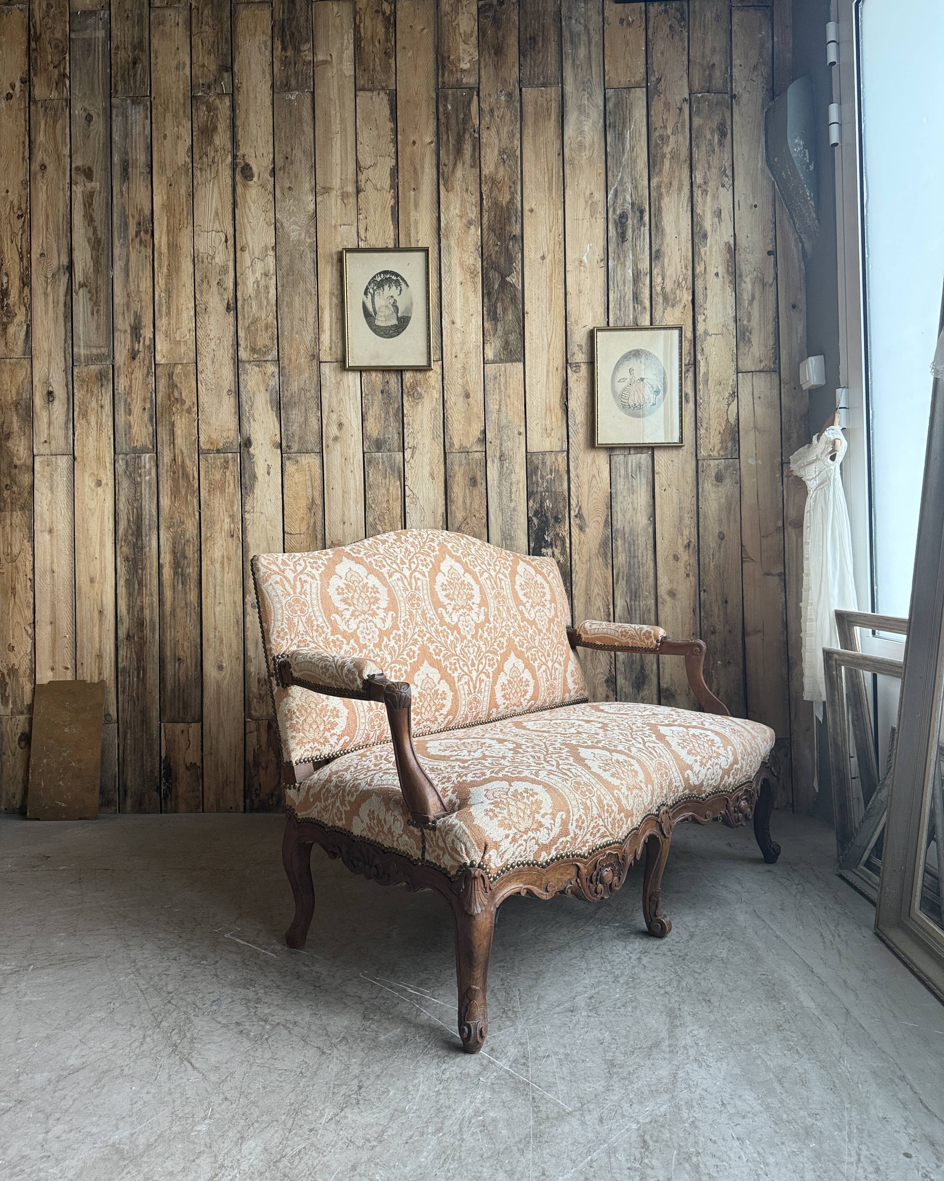 Antique two-seater Louis XV bench
