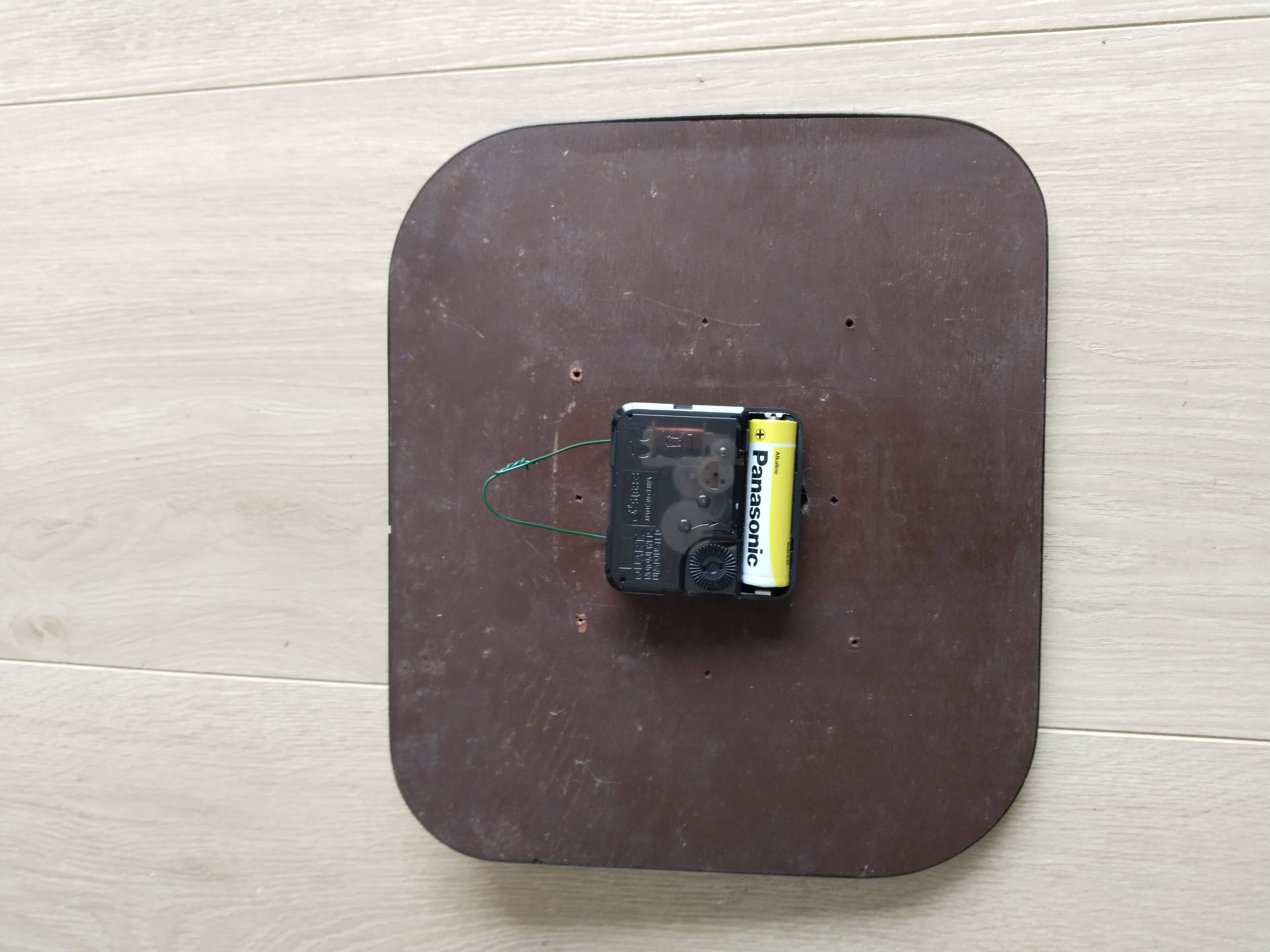 Pendulum in red and black formica, vintage, 1950s, functional