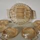 Art Deco pearly glass dessert service