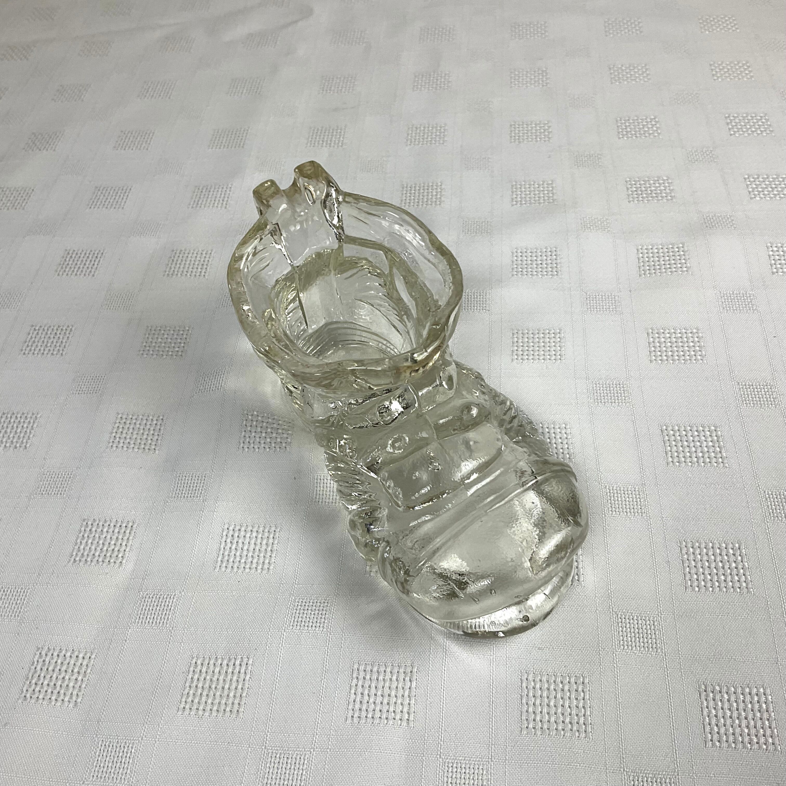 Vintage glass shoe ashtray