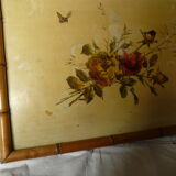 Large napoleon III bamboo floral decoration