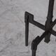 Brutalist iron mid-century floor and table lamp set