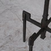 Lot de 4  lampadaires brutaliste en fer
