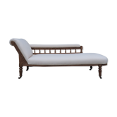 Meridian XIXth wood reupholstered in linen