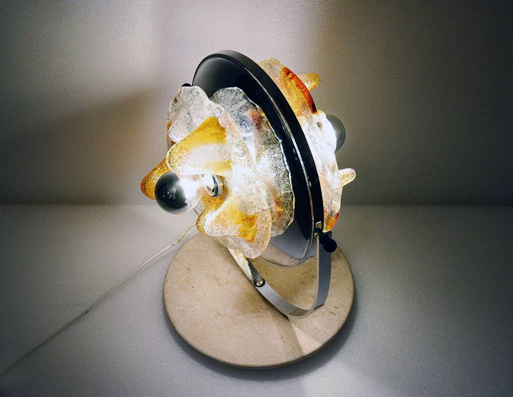 Mazzega Murano Toni Zuccheri 70s table lamp