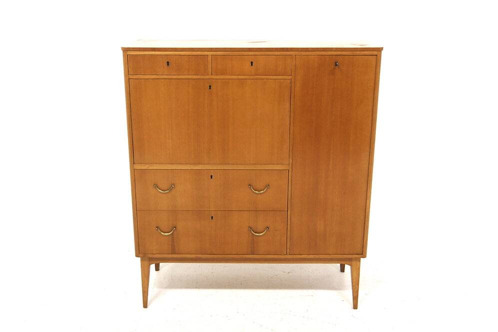 Secrétaire scandinave en orme, Suède, 1940