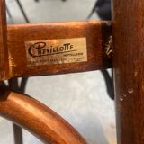 Set of 5 wooden bar chairs