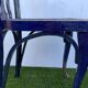 Set of 4 bistro chairs in carved and colored wood, 1930
