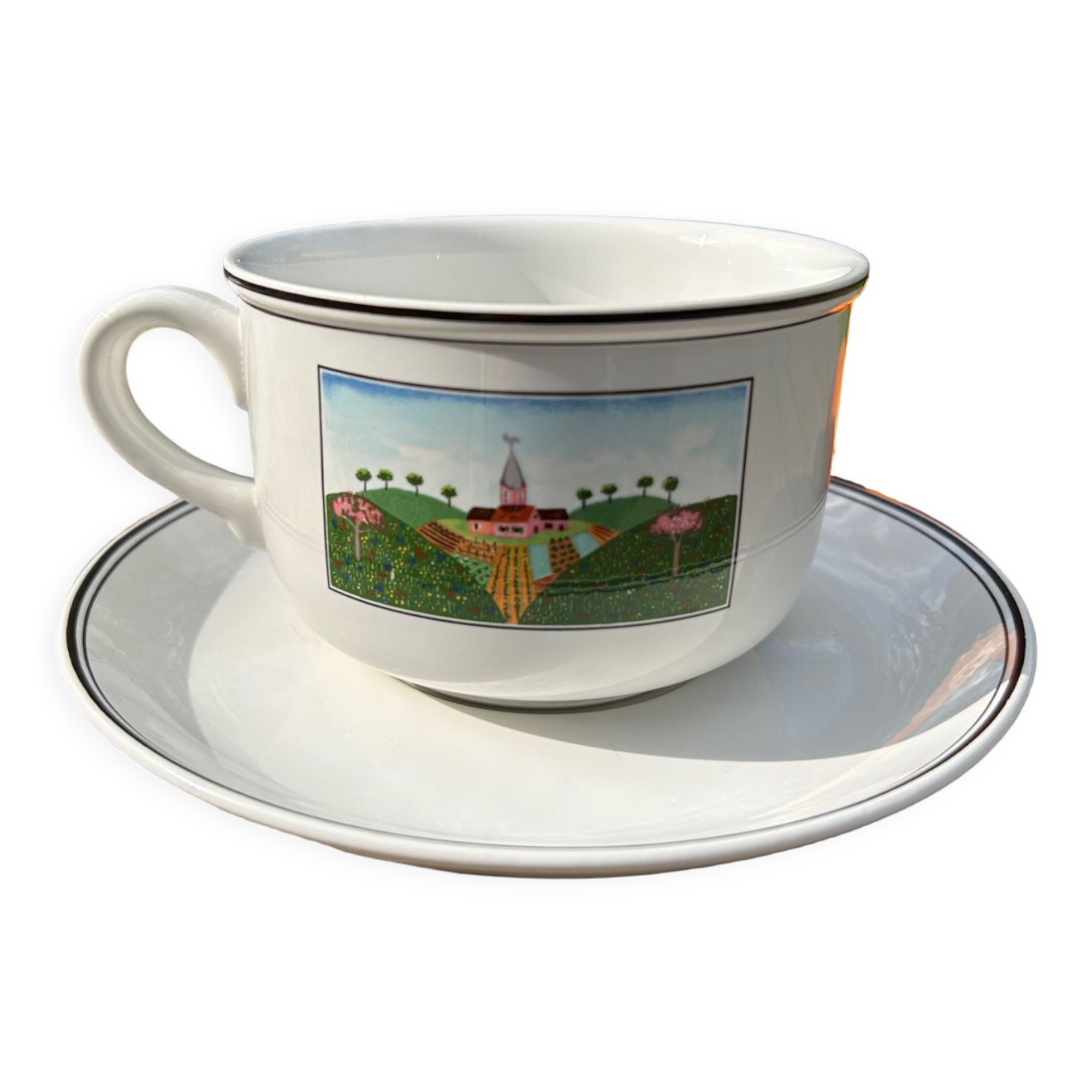 Large cup and saucer Villeroy and Boch Naïf