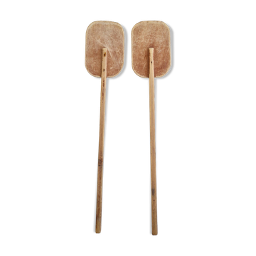 Pair of wooden paddles