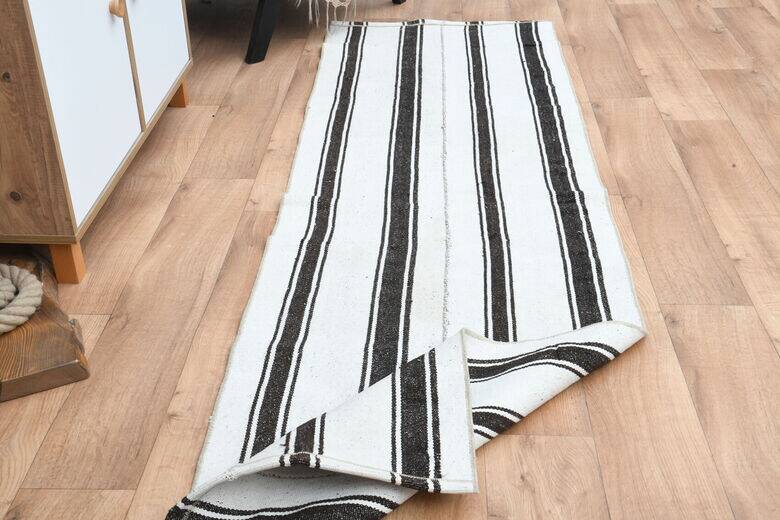 Vintage Striped Turkish Kilim Runner 60 x 243 cm
