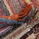 Kilim multicolore rayé moderne 6x7, 203x230Cm