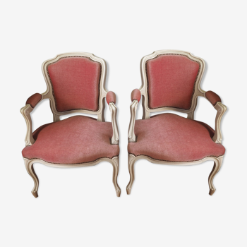 2 Louis XV-style convertible chairs