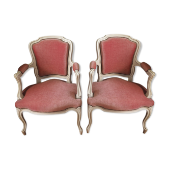 2 Louis XV-style convertible chairs