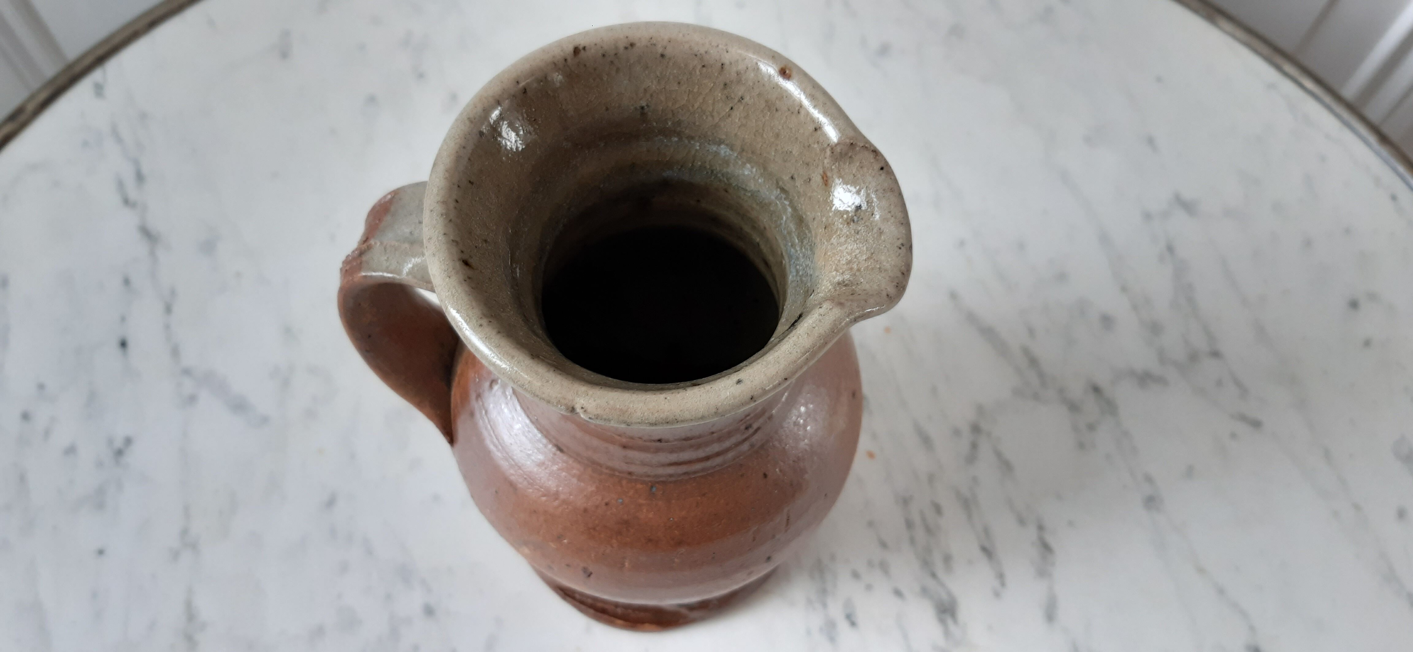 Handcrafted stoneware pitcher 70s