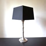 Table lamp made of chrome-plated