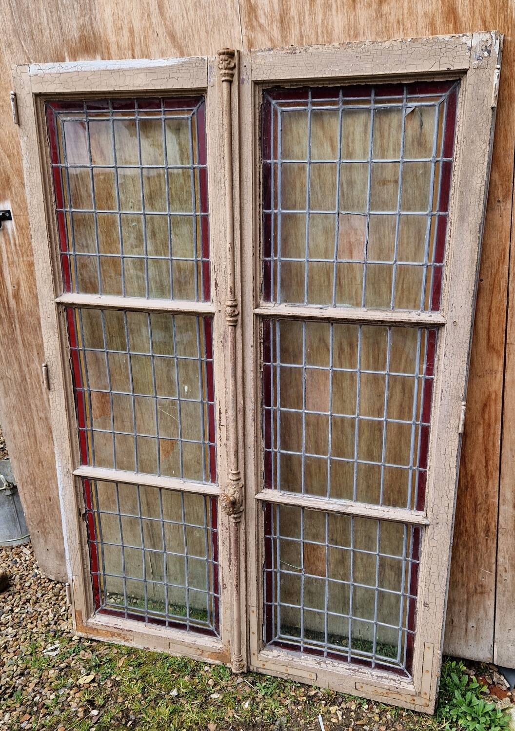 Pair of stained glass windows
